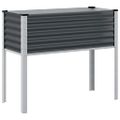 vidaXL Záhradný kvetináč antracitový 100x45x90 cm oceľový