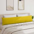 vidaXL Vankúše na pohovku 2 pcs Žltá 200 x 40 cm Kordúrová tkanina
