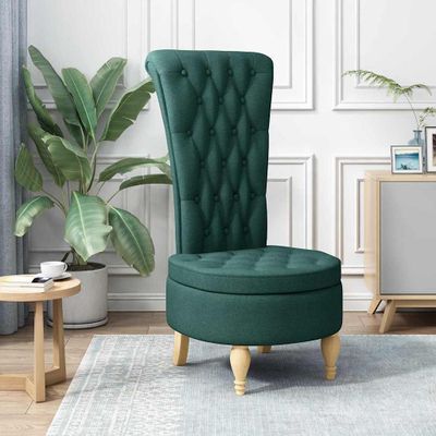vidaXL Slipper kreslo Tmavozelená 56,5 x 70 x 110 cm látka