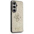 Puzdro Guess Fixed Glitter Big 4G Metal Logo pre Samsung Galaxy S26 zlatá