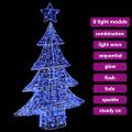 vidaXL Vianočný stromček 100 LED Modrá 120 cm Akryl