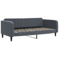 vidaXL Denná posteľ s matracom tmavosivá 90x200 cm zamat