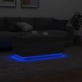 Konferenčný stolík vidaXL s LED svetlami sivý sonoma 90x50x40 cm