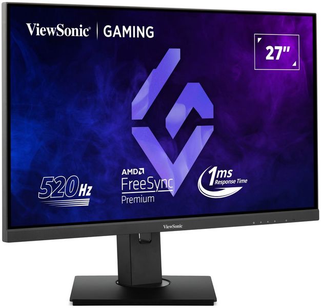 ViewSonic XG2737 27" 16:9 1920 x 1080 SuperClear® IPS, 1ms MPRT, 520Hz, 2 HDMI, DP, HDR10,  výškově nastavitelný Monitor, 27" Full HD IPS, 520 Hz, 1ms, AMD FreeSync Premium, G-Sync Compatible, HDR10, HDMI 2.1, DisplayPort 1.4, výškove nastavi