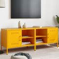 vidaXL TV skrinky 2 ks horčicovo-žlté 68x39x50,5 cm oceľ