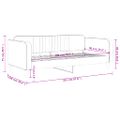 vidaXL Denná posteľ čierna 90x200 cm zamat