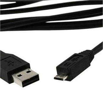 Kábel USB 2.0 A/B micro 0,5m čierny Kabel USB 2.0 A/B micro 0,5m černý