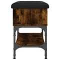 vidaXL Lavička na topánky dymový dub 62x32x45 cm kompozitné drevo