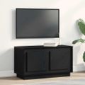 vidaXL TV skrinka 80 x 35 x 45 cm Čierny dub Kompozitné drevo