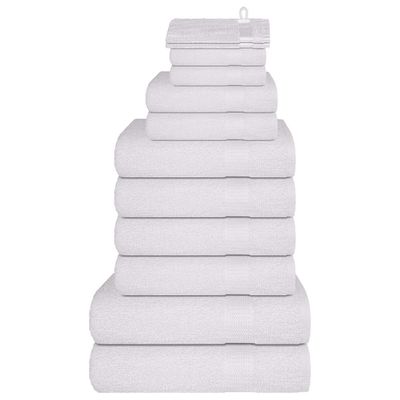 vidaXL 12-dielna sada uterákov FROGN biela 360 g/m²