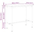 vidaXL stôl Staré drevo 100 x 50 x 90,5 cm Inžinierske drevo a oceľ