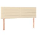 vidaXL Posteľný rám boxspring s matracom krémový 140x200 cm látka