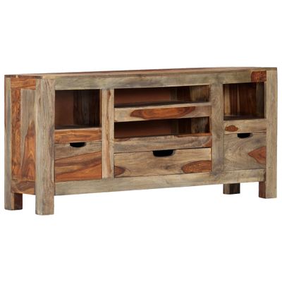 vidaXL Komoda sivá 100x30x50 cm masívne akáciaové drevo