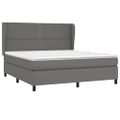 vidaXL Boxspring posteľ s matracom sivá 160x200 cm umelá koža