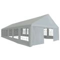 vidaXL Párty stan, PE 6x12 m, sivý