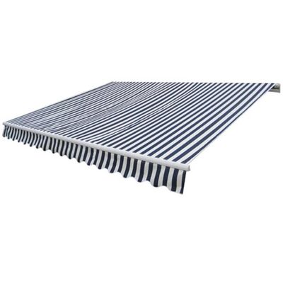 vidaXL Zaťahovacia markíza, 600 cm, námornícka modrá/biela