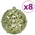 vidaXL Vianočné ozdoby 100 ks svetlozelené 3 / 4 / 6 cm