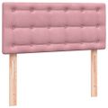 vidaXL Posteľný rám boxsping s matracom ružový 100x210 cm zamat