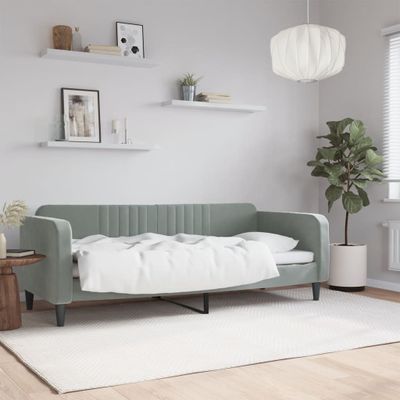 vidaXL Posteľný rám bledosivý 80x200 cm zamat