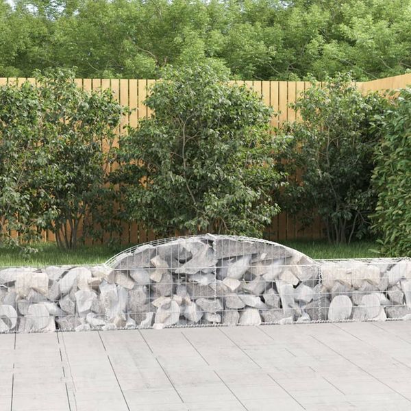 vidaXL Oblúkový gabiónový kôš 6 ks 300x30x40/60 cm pozinkované železo