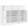 vidaXL Komoda vysoký lesk biela 91x28x75 cm kompozitné drevo