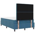 vidaXL LED box s pružinami s matracmi Tmavomodrá 120 x 200 cm Zamat