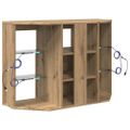 vidaXL Rohový LED TV kabinet 100x40x68cm Remeselný dub