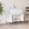 vidaXL Komoda vysoký lesk biela 60x35x70 cm spracované drevo