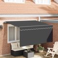 vidaXL Sklopná markíza Antracit 300 x 200 cm látka