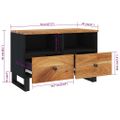 vidaXL TV skrinka 70x33x46 cm akáciový masív