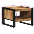 vidaXL konferenčný stolík 50x50x38 cm masívne hrubé drevo mango