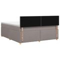 vidaXL Posteľ boxspring s matracom Sivohnedá 140 x 200 cm Látka