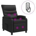 vidaXL Masážne relaxačné kreslo Čierna Umelá koža