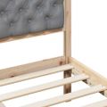 vidaXL Rám postele Svetlosivá 90 x 200 cm Masívne borovicové drevo