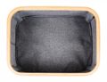 Úložný box G21 40 x 30 x 15 cm, bambusový s vekom, sivý