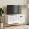 vidaXL Nástenná TV skrinka Biela s vysokým leskom 78,5 x 41 x 30 cm