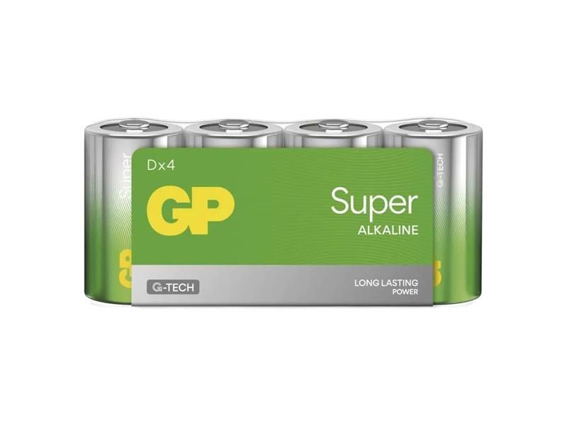 Batéria D (R20) alkalická GP Super 4ks / shrink