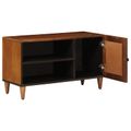 vidaXL TV skrinka s dverami Orech 80 x 33 x 46 cm Masívne mango drevo