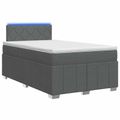 vidaXL Posteľ boxspring s matracom Tmavosivá 120 x 200 cm Látka