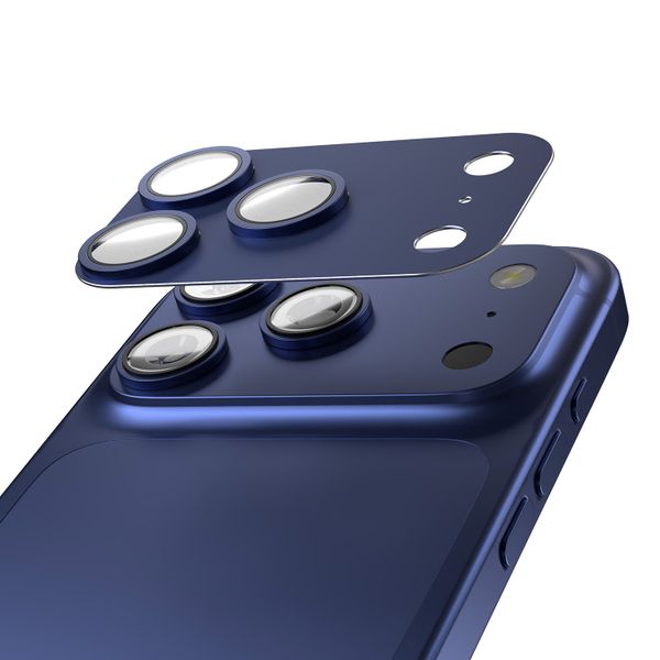 Etteri plný kryt šošovky fotoaparátu pre iPhone 17 Pro Max modrý