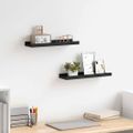 vidaXL Poličky na zarámované obrázky 2 ks čierne 40x9x3 cm MDF