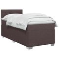 vidaXL Posteľ boxspring s matracom Tmavohnedá 90 x 200 cm Látka