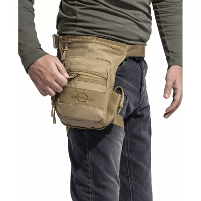 K16023-01-Black-ONE SIZE Pentagon MAX-S Gun Thigh Pouch