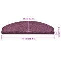 vidaXL Schodové rohože 30 ks 65x21x4 cm tmavo fialové polkruhové veľké