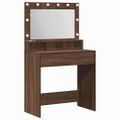 vidaXL Toaletný stolík Hnedý dub 75,5 x 41 x 135 cm Kompozitné drevo
