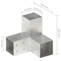 vidaXL Trámová spojka v tvare Y 81x81 mm pozinkovaný kov