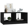 vidaXL Konferenčný stolík čierna 75x50x33,5 cm borovicový masív