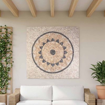 vidaXL Mozaikové dlaždice so vzorom slnečnice Viacfarebný 120 x 120 cm