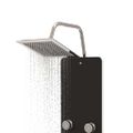 vidaXL Sprchový panel zo skla 25x47,5x130 cm čierny