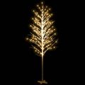 vidaXL LED strom s dizajnom bielej brezy 672 teplých bielych LED 400cm